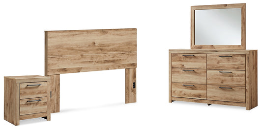 Hyanna Queen Panel Headboard, Dresser, Mirror and Nightstand