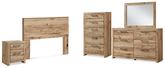 Hyanna Queen Panel Headboard, Dresser, Mirror, Chest and Nightstand