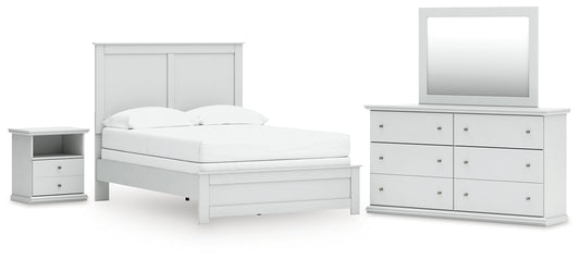 Bostwick Shoals Full Panel Bed, Dresser, Mirror and Nightstand