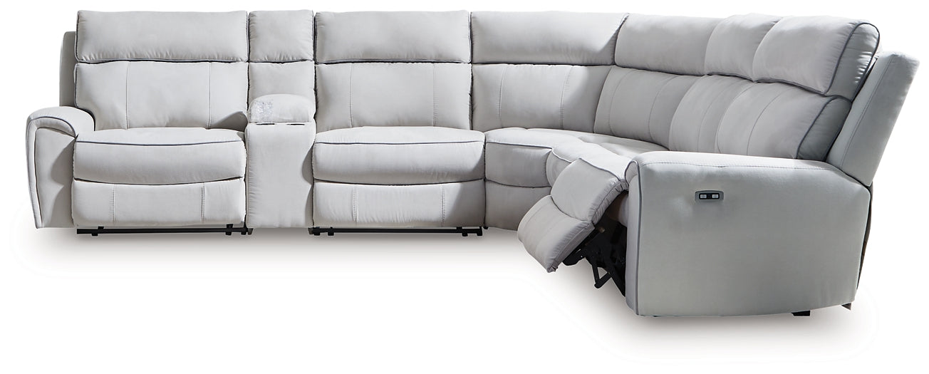 Social Pointe 6-Piece Reclining Sectional with Storage Console