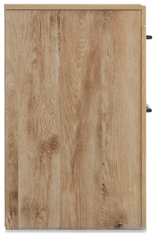 Hyanna King Panel Storage Bed with 2 Under Bed Storage Drawers, Dresser, Mirror and Nightstand