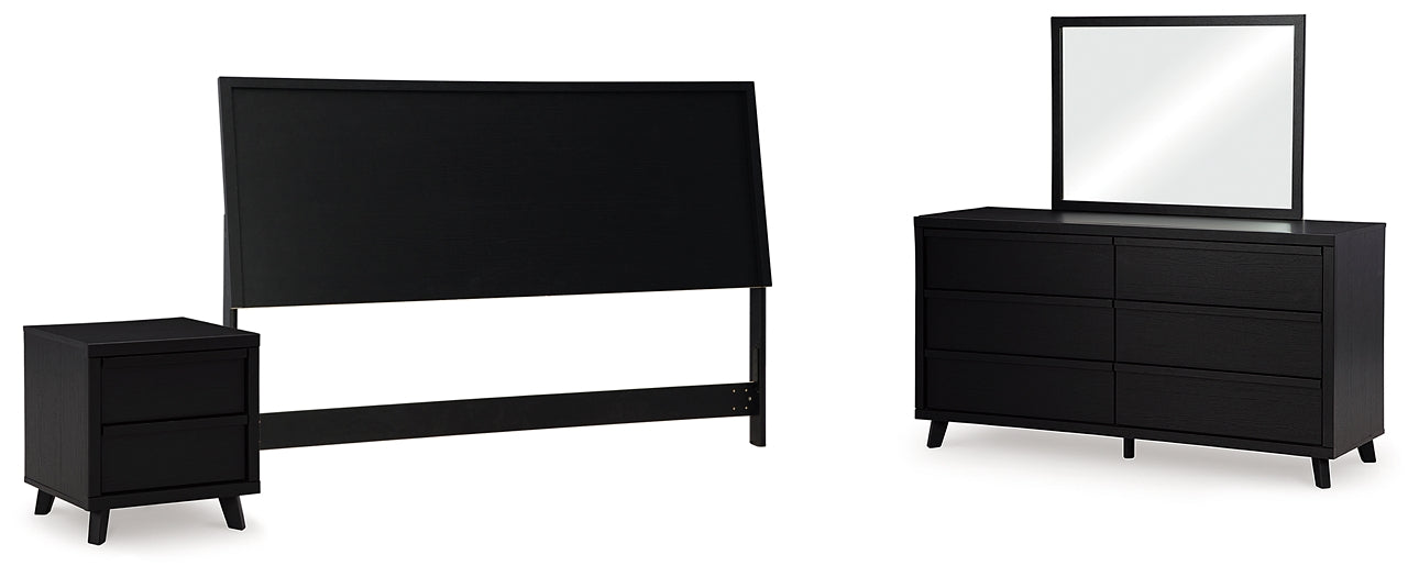 Danziar King Panel Headboard, Dresser, Mirror and Nightstand