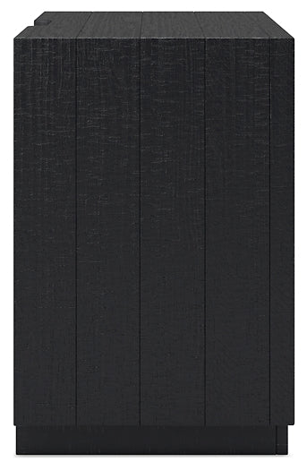 Londer California King Panel Bed with Mirrored Dresser, Chest and Nightstand