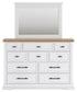 Ashbryn King Panel Storage Bed, Dresser, Mirror and Nightstand