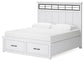 Ashbryn King Panel Storage Bed, Dresser, Mirror and Nightstand