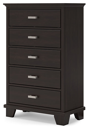 Covetown Queen Panel Bed, Dresser, Mirror, Chest and Nightstand