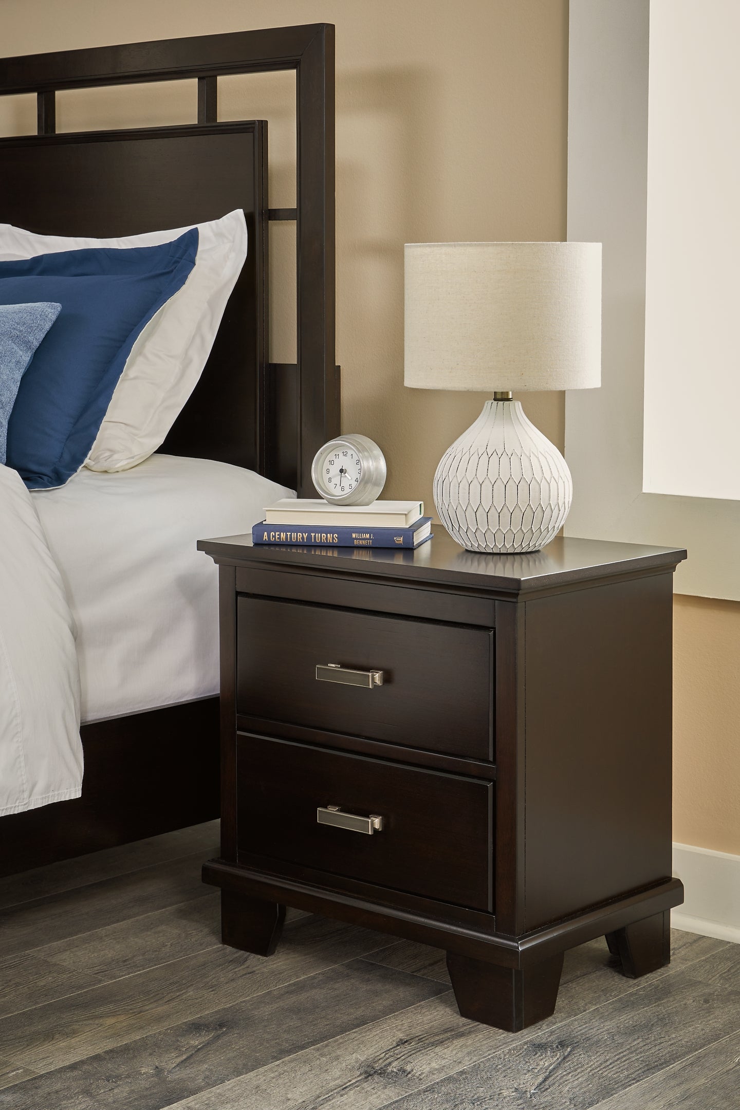 Covetown Queen Panel Bed, Dresser, Mirror, Chest and Nightstand