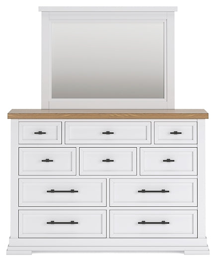 Ashbryn Queen Panel Storage Bed, Dresser, Mirror, Chest and Nightstand