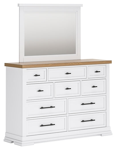 Ashbryn Queen Panel Storage Bed, Dresser, Mirror, Chest and Nightstand