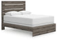 Graystorm Queen Panel Bed with Mirrored Dresser, Chest and Nightstand