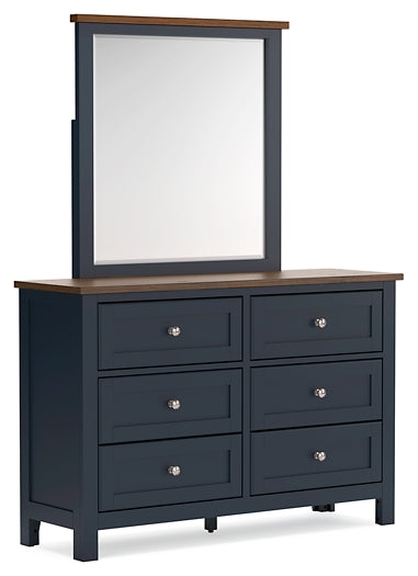 Landocken Twin Panel Bed, Dresser and Mirror