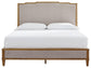Sharlance California King Upholstered Panel Bed, Dresser, Mirror and Nightstand