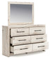 Lawroy Full Panel Headboard with Mirrored Dresser and Nightstand