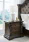 Maylee King Canopy Bed, Dresser, Mirror and Nightstand