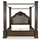 Maylee King Canopy Bed, Dresser, Mirror, Chest and Nightstand