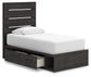Hollivern Twin Panel Storage Bed, Dresser, Mirror, Chest and Nightstand