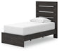 Hollivern Twin Panel Storage Bed, Dresser, Mirror, Chest and Nightstand