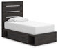 Hollivern Twin Panel Storage Bed, Dresser, Mirror and Nightstand