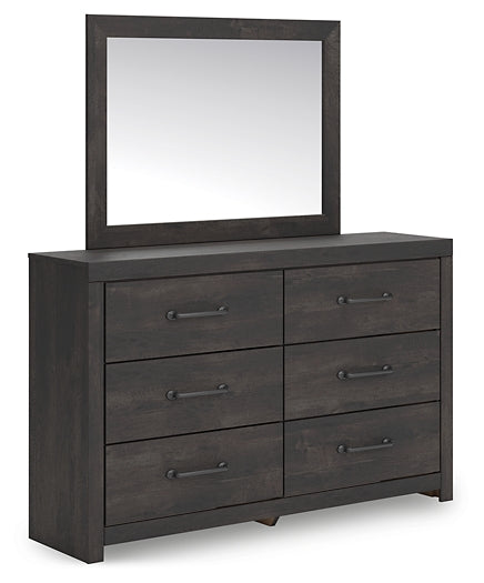 Hollivern Queen Panel Bed, Dresser, Mirror, Chest and Nightstand