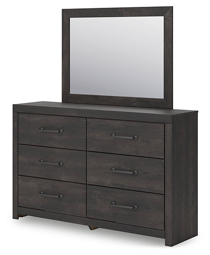 Hollivern Queen Panel Bed, Dresser, Mirror, Chest and Nightstand