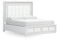 Chalanna King Upholstered Storage Bed, Dresser and Mirror