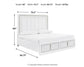 Chalanna King Upholstered Storage Bed, Dresser and Mirror