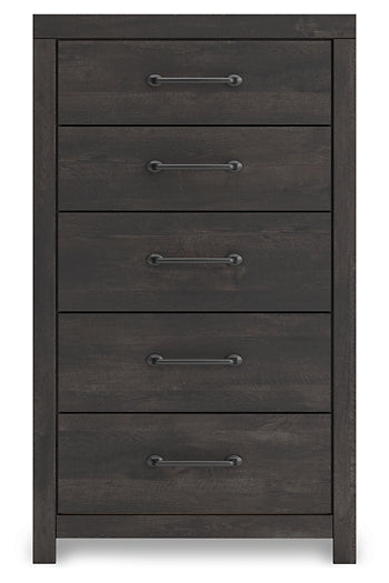 Hollivern Full Panel Bed, Dresser, Mirror, Chest and Nightstand