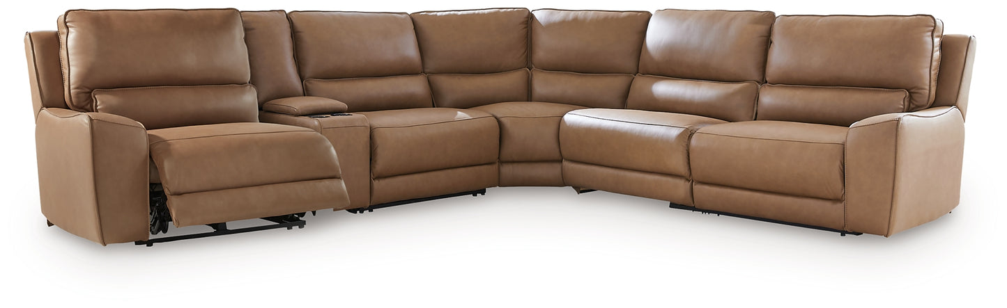 DeepWakes 6-Piece Reclining Sectional with Storage Console
