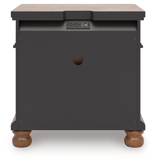 Rowlenstown King Poster Bed with Mirrored Dresser and Nightstand