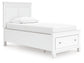 Fortman Twin Panel Storage Bed, Dresser, Mirror and Nightstand