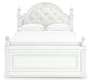 Kozlani Full Upholstered Panel Bed, Dresser and Mirror