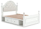 Kozlani Full Upholstered Panel Storage Bed, Dresser, Mirror and Nightstand