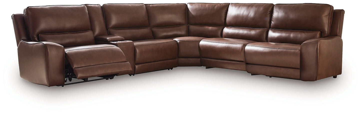 DeepWakes 6-Piece Reclining Sectional with Storage Console