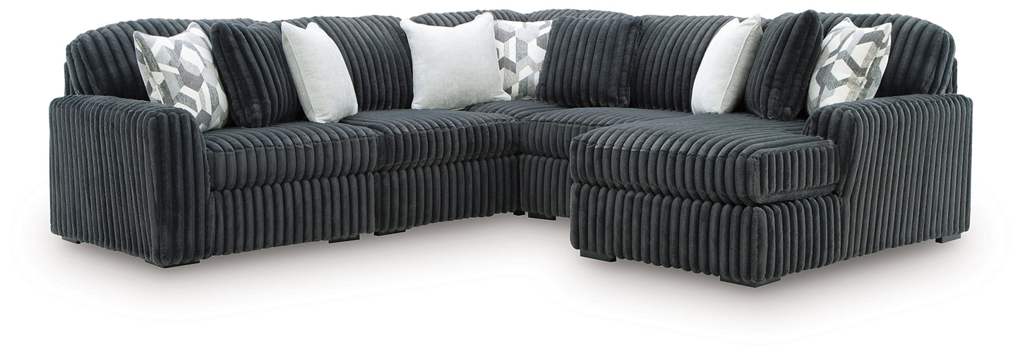 Midnight-Madness 5-Piece Sectional with Chaise
