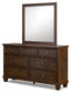 Danabrin Full Panel Storage Bed, Dresser, Mirror and Nightstand
