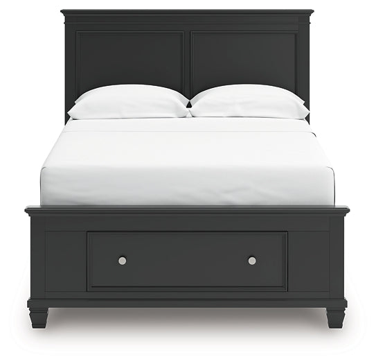 Lanolee Full Panel Storage Bed, Dresser, Mirror and Nightstand