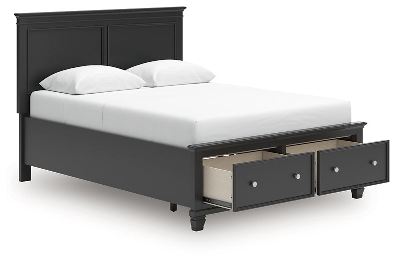 Lanolee Queen Panel Storage Bed, Dresser and Mirror