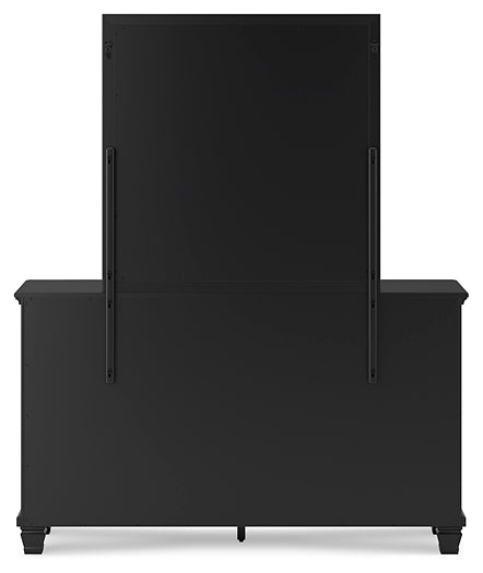 Lanolee King Panel Storage Bed, Dresser and Mirror