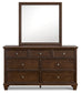 Danabrin King Panel Storage Bed, Dresser and Mirror