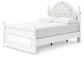 Kozlani Full Upholstered Panel Storage Bed, Dresser and Mirror