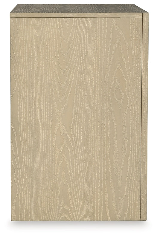 Calmoro Queen Bookcase Bed with Mirrored Dresser and Nightstand