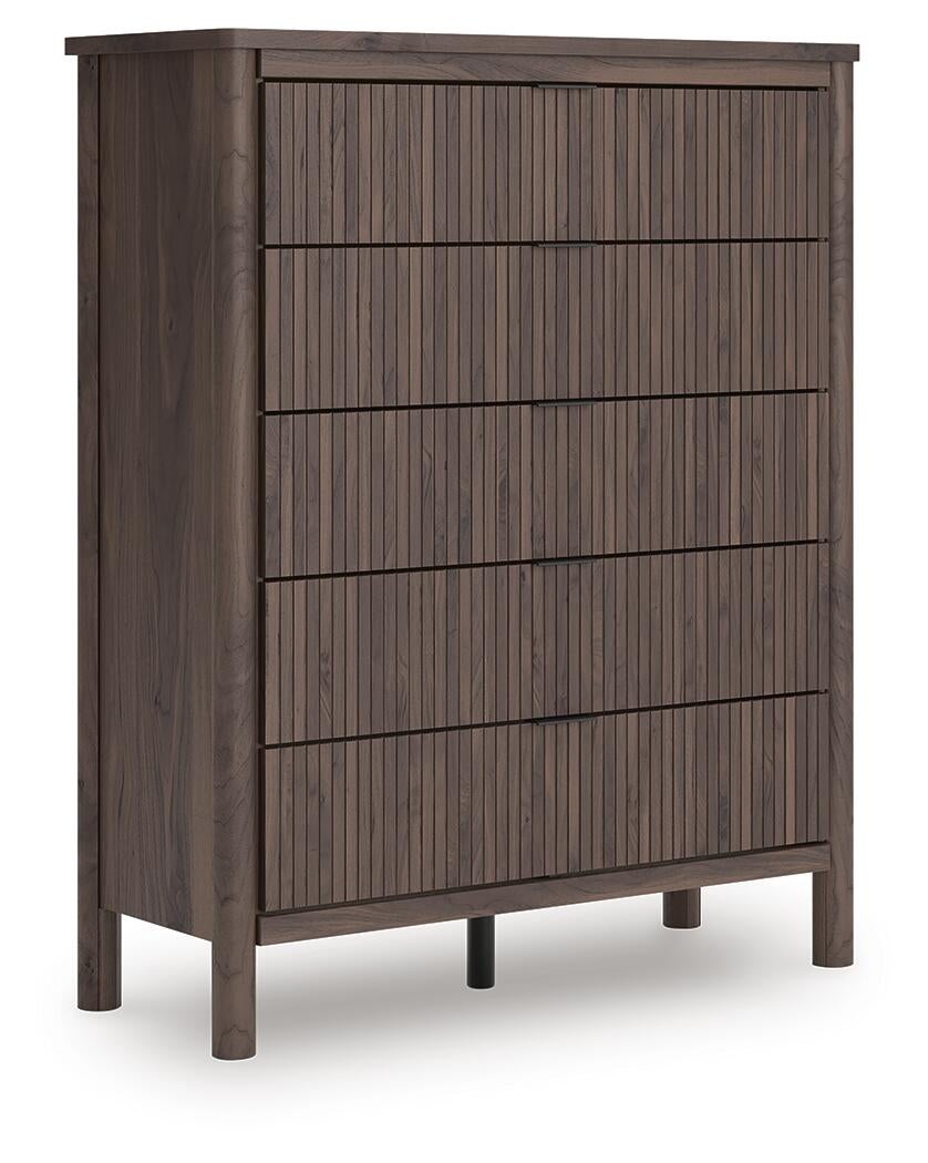 Cadmori King Panel Bed, Dresser, Mirror, Chest and Nightstand