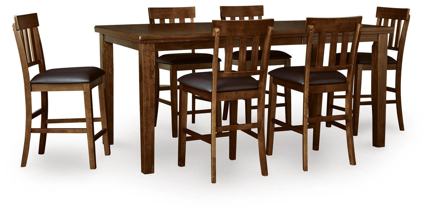 Ralene Counter Height Dining Table and 6 Barstools