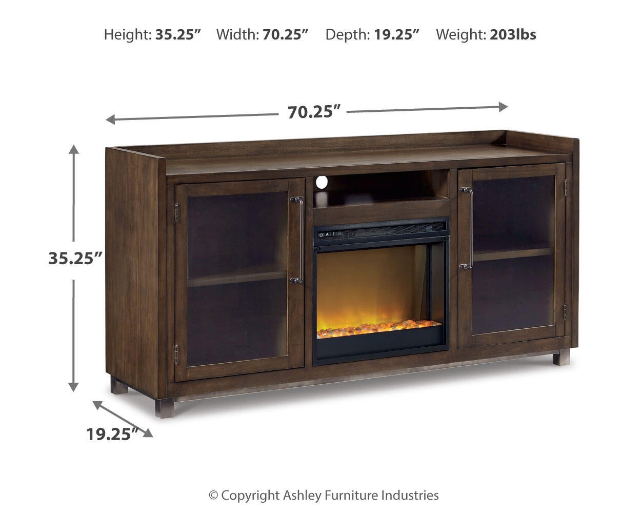 Starmore 70" TV Stand with Electric Fireplace