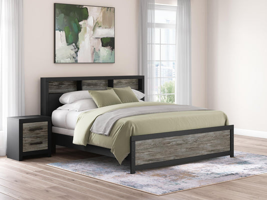 Broachmyn King Bookcase Panel Bed