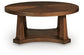 Rustic Plains Round Cocktail Table