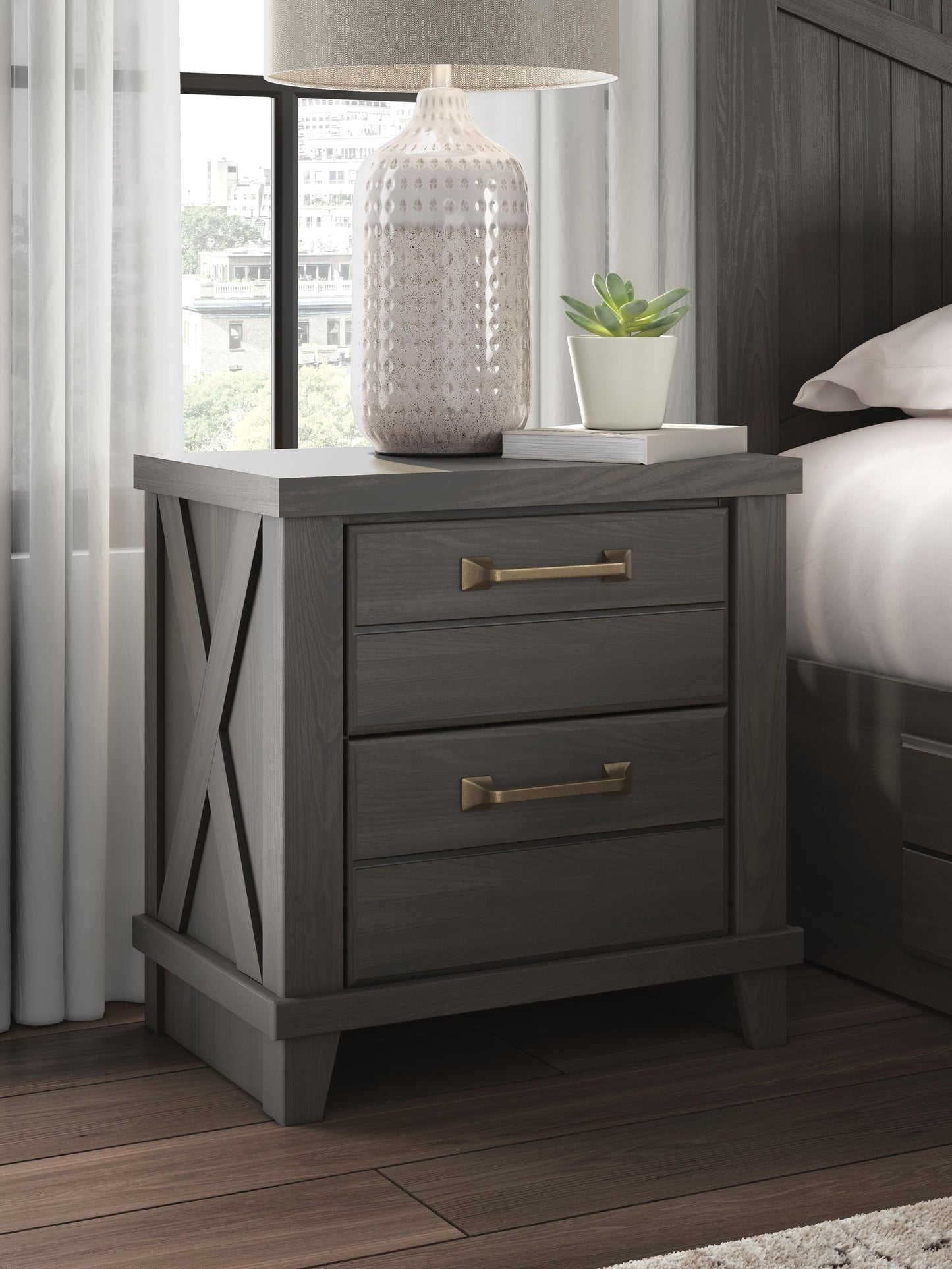 Vonitta Bay Two Drawer Night Stand