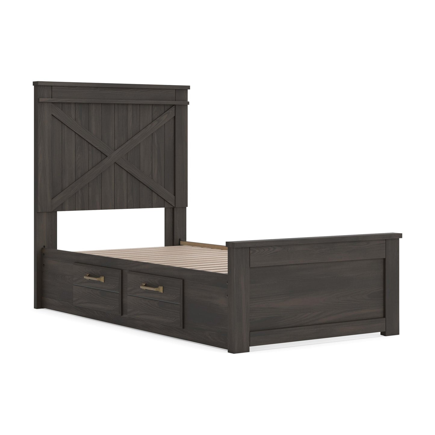 Vonitta Bay Twin Panel Bed with Storage
