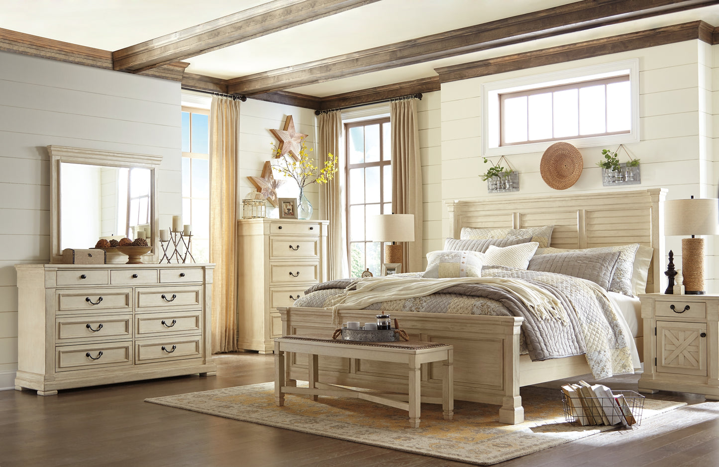 Bolanburg California King Panel Bed with Dresser