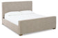 Dakmore California King Upholstered Bed with Mirrored Dresser